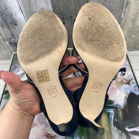 Tory Burch Sea Star Starfish Beaded Pearl Ribbon Tie Strappy Heels Size 10. - Picture 13 of 15